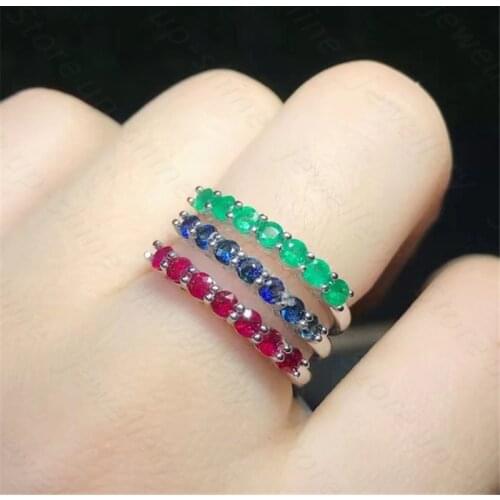 Natural Gemstone Ring 925 Silver Womens Ring Gemstone Multiple Selection Styles
