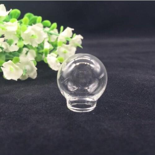 100pcss/lot fashion 20*12mm glass globe display orbs hollow bubble dome wishing bottle charm vial pendant handmade necklace