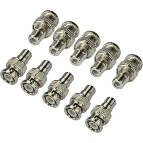 100pcs x BNC Male to RCA Female Connector Plug Coax For CCTV Video Camera