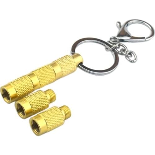 4 in 1 Tire Deflator Tools for Offroad Vehicles Tire Air Down Tool Tire Deflators Accessories Tool with Keychain