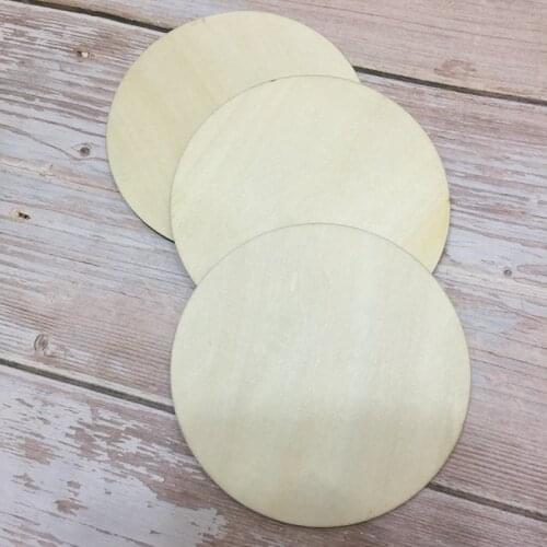 50x laser cut wood 4.1inch wooden discs natural unfinished wooden circles, round wood