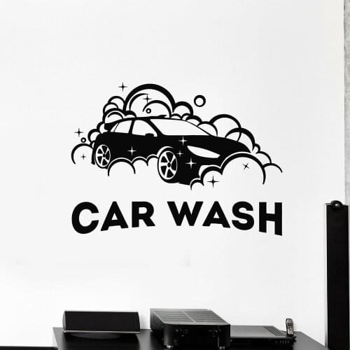 Car Service Station Logo Wall Decal Auto Rempair Wash Cleaning Garage Door Window Vinyl Stickers Home Decoration Wallpaper Z841