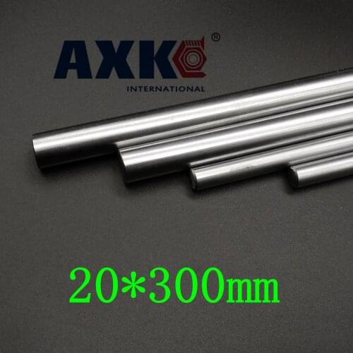 Axk 2pcs/lot 3d Printer Rod Shaft Wcs 20mm Linear Shaft 300mm Chrome Plated Linear Motion Rail Round Rod Shaft Cnc Parts Sfc20
