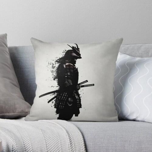 Armored Samurai Throw Pillow Cushion Cover Polyester throw pillows case on sofa home living room car seat decor 45x45cm