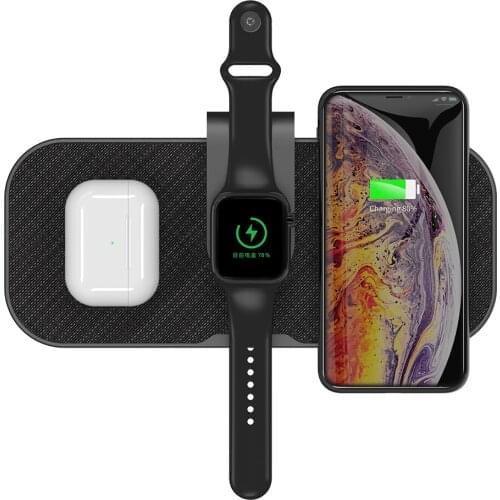 3 in 1 Fast Wireless Charger For Iphone Air Pods Earphone Safe Stable Desk Table Chargers Multifunctional Folding Charging