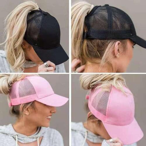 DT050 New Glitter Ponytail Baseball Caps Sequins Shining High Quality Fashion Womens Messy Bun Adjustable Snapback Hip Hop Hat
