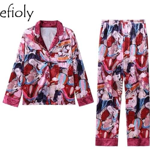 Женские пижамы с брюками Efioly China At AliExpress