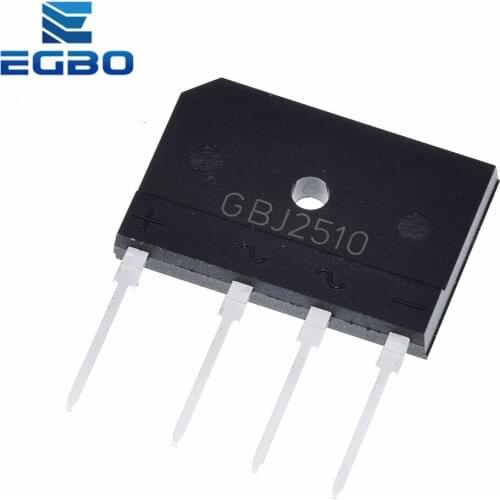 EGBO 5pcs 25A 1000V diode bridge rectifier gbj2510 ZIP In Stock