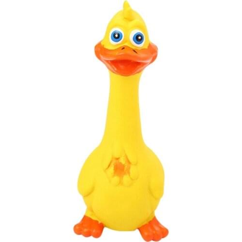 Pet Dog Toy Screaming Duck Natural Latex Squeaker Toy Puppy Training Playing Chewing Tooth Cleaning Toy Pet Supplies