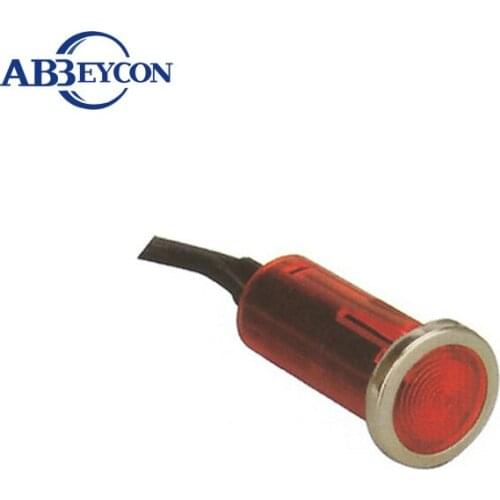 Red head 12mm indicator light 220V 110V signal light plastic electric pilot lamp pilot light