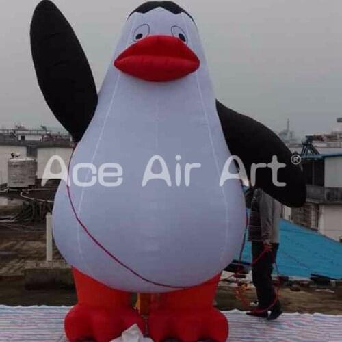 Lovely giant greeting inflatable penguin character cartoon animal model for advertising/zoo display
