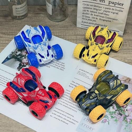Mini Kid Toys Inertia Revolving Car Big Foot Stunt Vehicle Off-Road Monster Trucks 4 Colors Random Children Birthday Gift Box