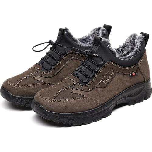 Boots Men Shoes Ankle 2020 Autumn British Wind Genuine Leather Thick with Fur Men Short Boots Motorcycle Martin