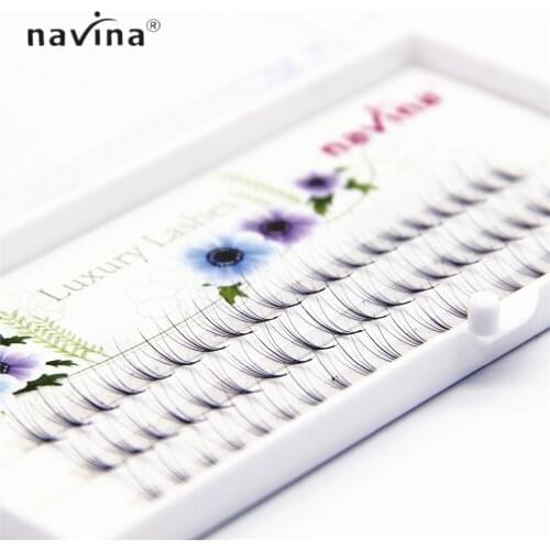 Navina 2017 New Individual False Eyelash 5D Lash mink lashes flat hair fake eyelash extension Make up Eye Lash maquiagem