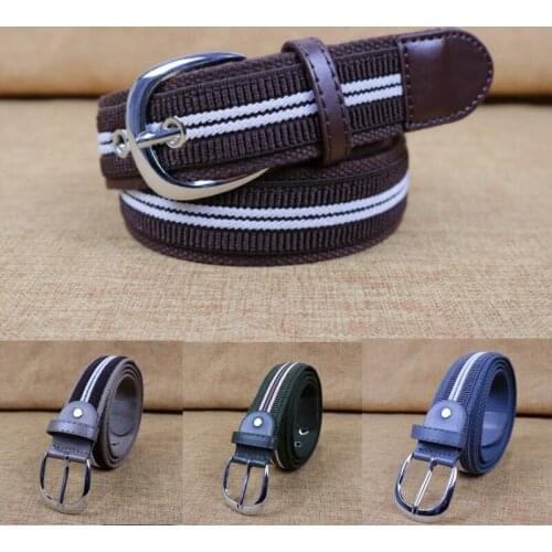 New canvas belt Men Women Metal Buckle High Quality Pin Buckle Jeans Waistband Luxury Casual Striped Straps Belts