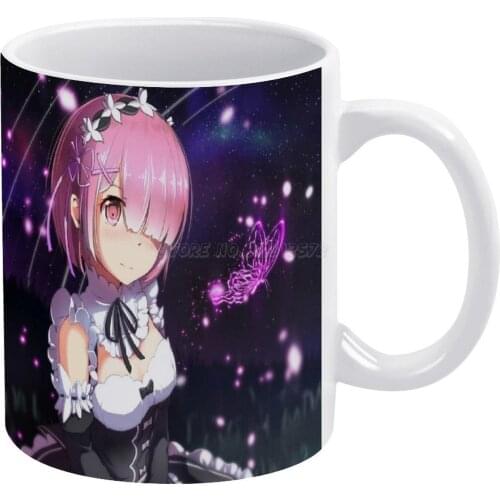 Ram The Best Girl Series White Mug White Ceramic Tea Cup Birthday Gift Milk Cups and Mugs Ram Rem Re Zero Kara Hajimeru Isekai S