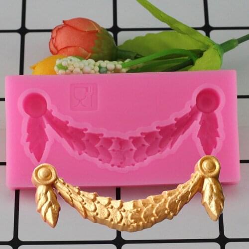 DIY Sugar Craft Cake Vintage Relief Border Silicone Mold Fondant Molds Chocolate Gumpaste Cake Decorating Tools Gum Paste Moulds