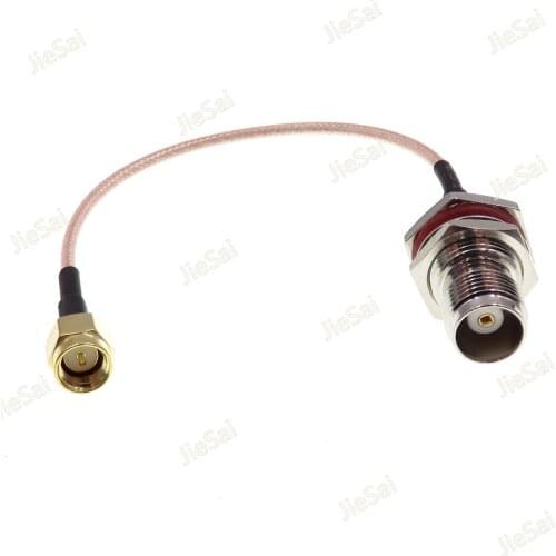 SMA Male Jack To TNC Female Plug Connector RF Coaxial Adapter 15cm Jumper Pigtail Cable with 15cm