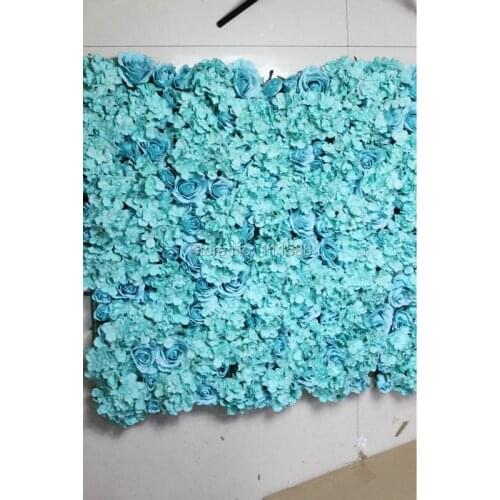 SPR Free Shipping-tiffany blue-8pcs/lot Artificial silk rose flower wall wedding background lawn/pillar market decoration