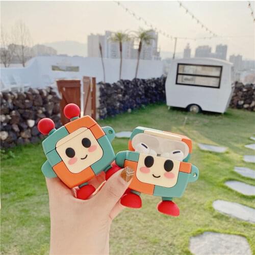 Super Robot Case for Airpods 1 2 Earphone Sets Case for Airpods Pro Silicone Soft Tide Shell Wireless Bluetooth Protective Shell