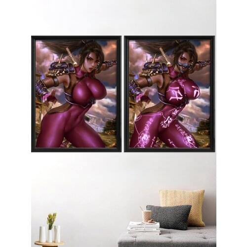Taki Ivy Sophitia Soul Calibur Video Game Kawaii Cartoon Anime Sexy Nude Art-Poster Living-Bedroom Canvas Silk Home Prints