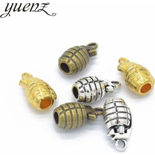YuenZ 3 pcs Antique silver color bomb Charm Pendants for Bracelet Necklace Jewelry Accessories Diy Jewelry Making 23*13mm M13