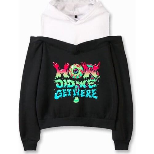 WAWNI Jacksepticeye Off Shoulder Hoodies Sweatshirt Harajuku Sexy Women Casual Pullover Loose Hoodie Sweatshirts Unique Top 2021