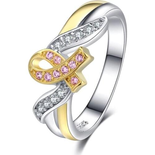 Two-tone Zircon Ladies Ring S925 Silver Plated Jewelry Simple Temperament Mood Classic Girl Hot Sale Accessories Cubic Zirconia