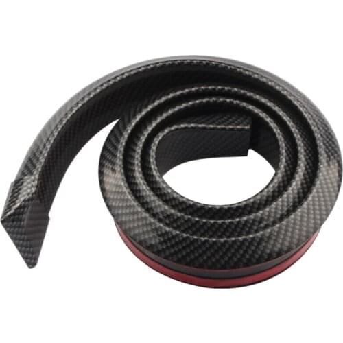 1.5M Universal Car Spoiler Carbon Fiber Rear Spoilers Roof Wings Trunk Lip 3D Sticker Kit Tail Rubber Body Trim Auto Accessori