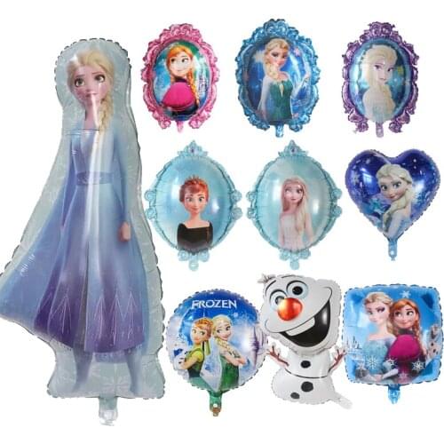 1pc Frozen Elsa Anna Princess Balloon Baby Shower Kids Birthday Party Decoration Double-sided balloon Aluminium Foil Balloons