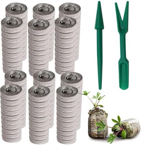 120Pcs 30mm Peat Pellet Soil Plant Starters Plugs Pallet Seedling Soil Block, Seed Fertilizer Nutrient Block for Flowers CNIM Ho