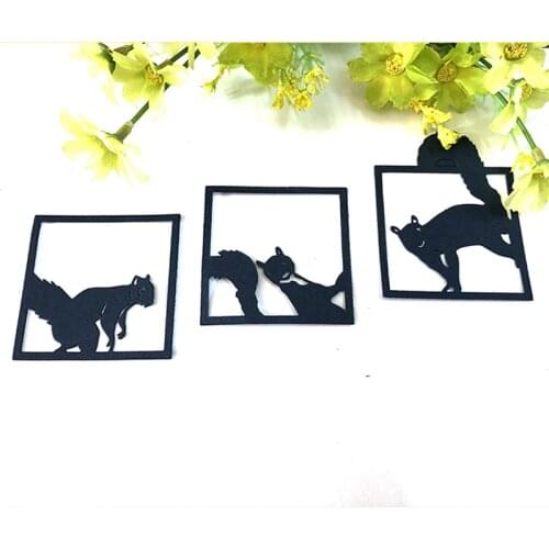 3/pcs metal cutting dies cut die Naughty Squirrel mold leaf ring Scrapbook paper craft knife mould blade punch stencils dies