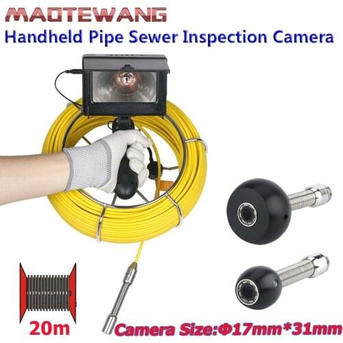4.3'' 17mm Handheld Industrial Pipe Sewer Inspection Video Camera IP68 Waterproof Drain Pipe Sewer Inspection Camera