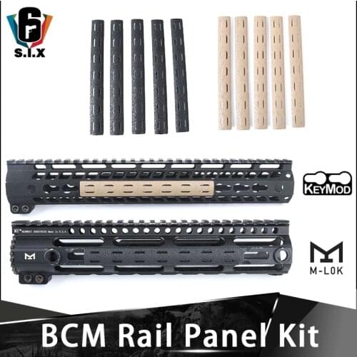 5pcs/set Tactical BCM Keymod M-LOK Rail Panel Kit Hunting AR15 Handguard Rail Cover fit Weaver Picatinny Rail Accessories