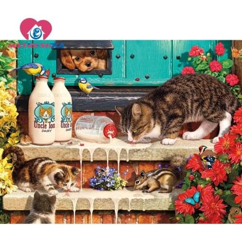 Diamond embroidery cat pictures of rhinestones sale 5d diamond painting full drill square diamond mosaic decoration pictures