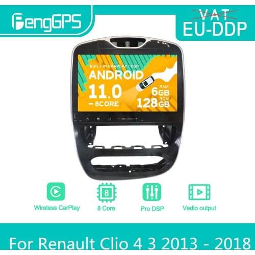 For Renault Clio 4 3 2013 - 2018 Android Car Radio Stereo DVD Multimedia Player 2 Din Autoradio GPS Navi PX6 Unit Touch Screen