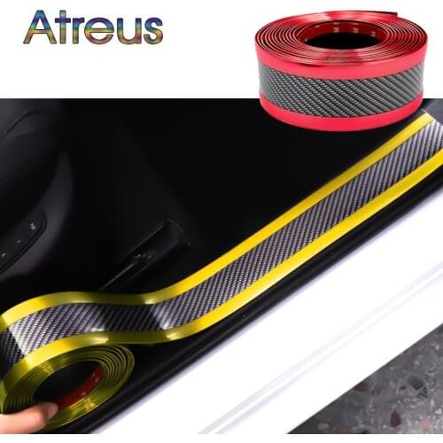 Car Styling Bumper Carbon Fiber High Glossy Film Door Sill Protection Stickers for Ford Focus 2 3 1 Fiesta Mk7 Mondeo mk4 Kuga