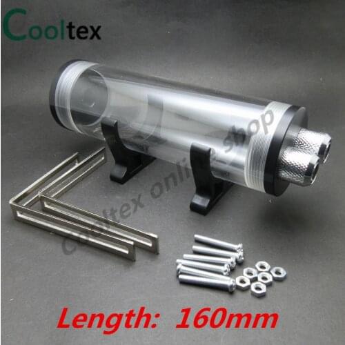 100% New 160mm Cylindrical Acrylic Water Tank For Computer Water Cooling Tank Cooler With Installation Accessories