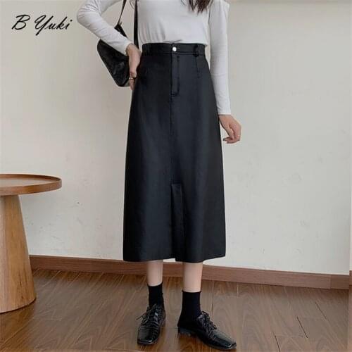 Bless YuKi Women's Leather Skirts