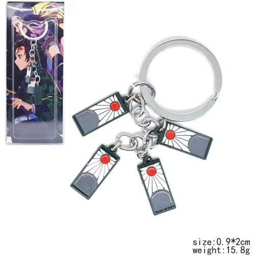 Cartoon Anime Demon Slayer Kimetsu No Yaiba Key Chains Double Sided Keychain Cosplay Acrylic Car Pendant Keyring necklace Gift