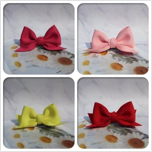 Boutique ins 10pcs Fashion Cute Bow Hairpins Solid Candy Color Bowknot Hair Clips Princess Headwear Hair Accessories for Girls