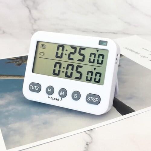Dual Digital Timer ,Cooking Countdown Timers Kitchen Timer Timer w/ Magnetic -LCD Big Digits for Workout Study
