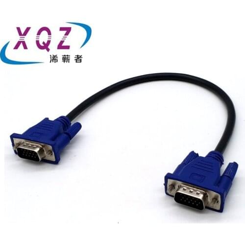 30cm VGA cable HD15pin VGA male to male cable 0.3M computer cable M/M pure copper black