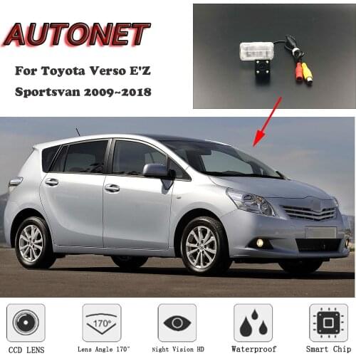 AUTONET HD Night Vision Backup Rear View camera For Toyota Verso E'Z Sportsvan 2009~2018 CCD/license plate Camera