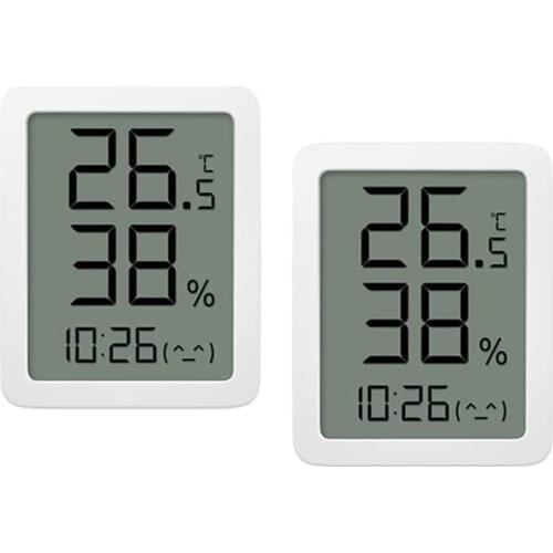 Indoor 2Pack Thermometer Digital Hygrometer HD Large Screen Humidity Gauge High Precision Temperature Sensor Record