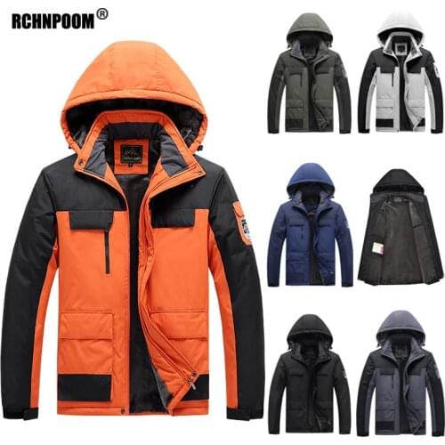 Men Winter New Thick Parkas Jacket Coat Men 2021 Autumn Casual Loose Hooded Windproof Jacket Cotton Zipper Jacket Men Large Size