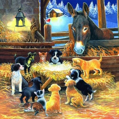Horse style Embroidery Counted Cross Stitch Kits Needlework - Crafts 14 ct DMC Color DIY Arts Handmade Decor farmer