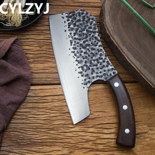 Handmade Butcher Knife Master High Hardness Forged Knives Chopping Slicing Chef Kitchen Knives Utility Cooking Kitchen Knife
