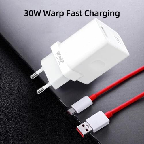 Original For OnePlus Nord N10 Warp Charge 30 Power EU Adapter 30W Warp Charger Cable Dash Charge One Plus 8 Pro 7 7T 7pro 6T 6 5