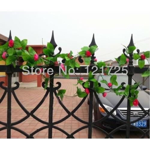 Fake rose vine wedding flower vine silk flower garden roses rattan home decoration flower